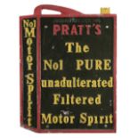 * Pratts. A Pratt's cast metal sign in the form of a petrol can