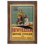 * New-Hudson Motorcycles. An advertising poster c.1915