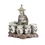* Brush Pot. A Chinese porcelain brush pot c.1800-50