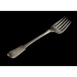 * Serving Fork. A Victorian silver serving fork by J&H Lias, London 1847