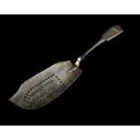 * Fish Slice. A Victorian silver fish slice by Rettie & Son, Aberdeen 1851