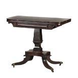 * Table. A William IV mahogany pedestal card table