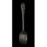* Serving Fork. A George III silver fork by Eley, Fern & Chawner, London 1812