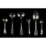 * Ladles. A collection of silver ladles mostly c.1820