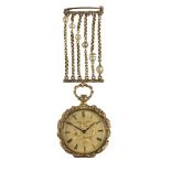 * Pocket Watch. A French yellow metal ladies fob watch c.1900