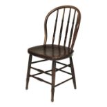 * Chairs. A set of 8 Edwardian oak chairs