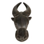 * Cameroon. A Bamileki wooden water buffalo mask