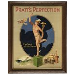 * Pratts. A Pratt's Perfection advertising board c.1915