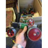 * Tinplate Toys. A Mamod Steam Roller and other toys