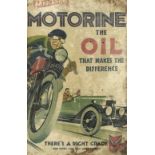 * Prices. A Prices Motorine Oil advertising board c.1930s and other related items