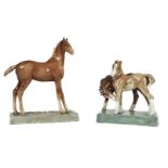 * Royal Worcester. Foals by Doris Linder (3152) and "Foal" by Geraldine Blake