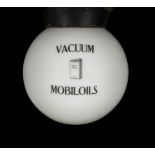 * Petrol Pump Globe. A Vaccum Mobiloils glass globe