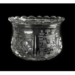 * 1st Earl of Durham. A fine Wear Flint Glass Company bowl c.1820