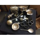 * Mixed Silver. A collection of silver including an 18th mote spoon