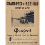 * French Grand Prix. An original 1924 French Grand Prix poster