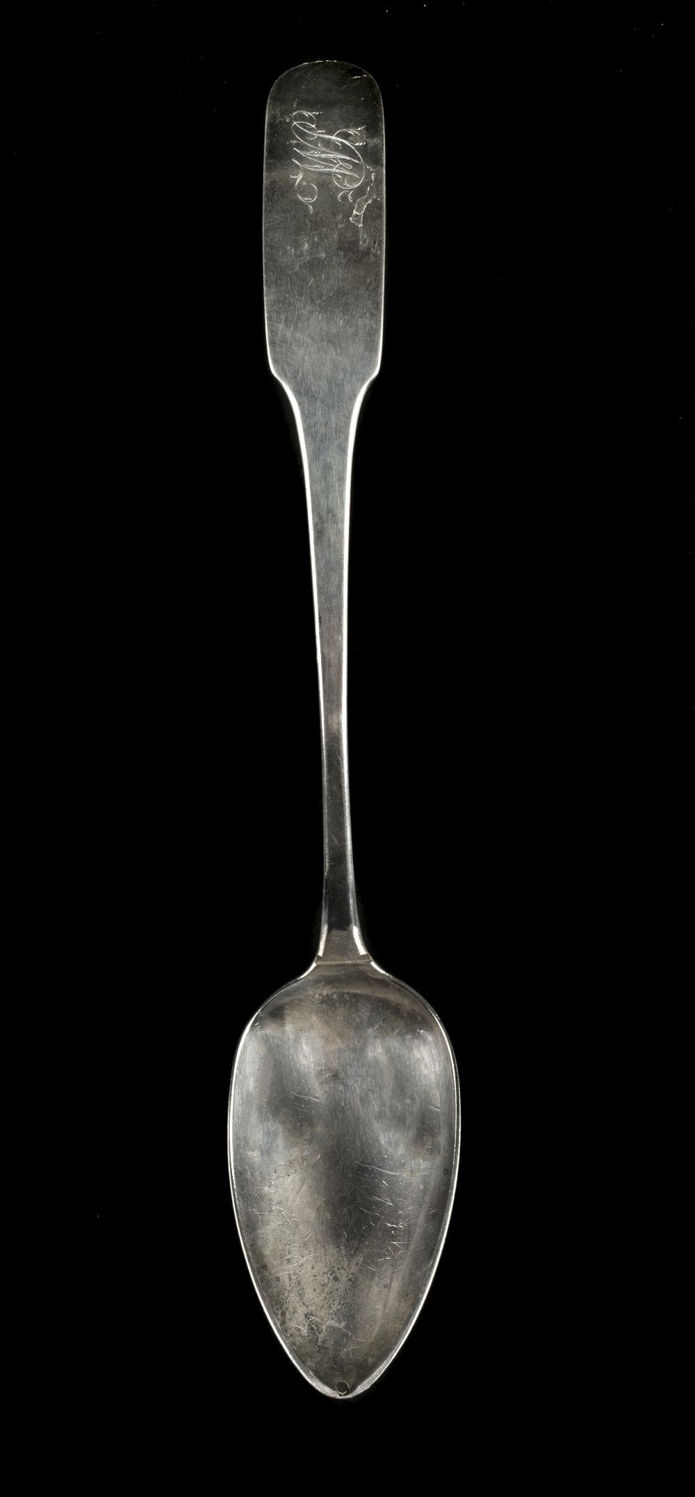 * American Silver. A silver stuffing spoon by Robert Wilson, Philadelphia c.1810