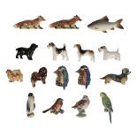 * Royal Worcester. A collection of animal brooches