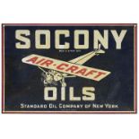 * Sacony Oils. An American Sacony Aircraft Oils advertising sign