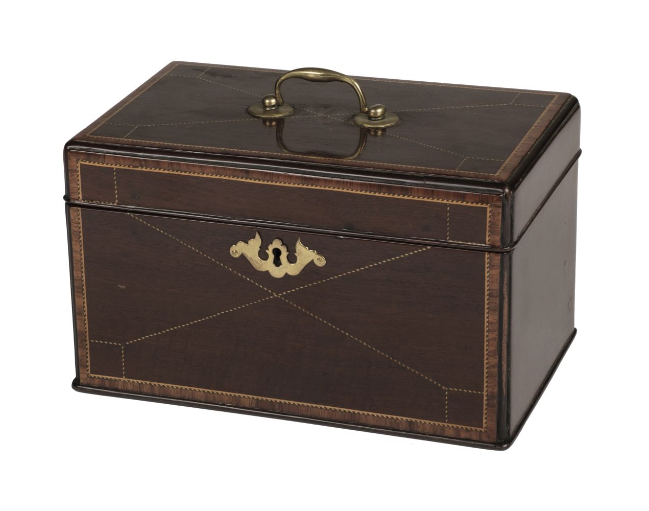 * Tea Caddy. A George III period triple tea caddy