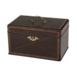 * Tea Caddy. A George III period triple tea caddy