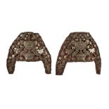 * Slipper fronts. Pair of 18th century slipper fronts, possibly Ottoman Empire