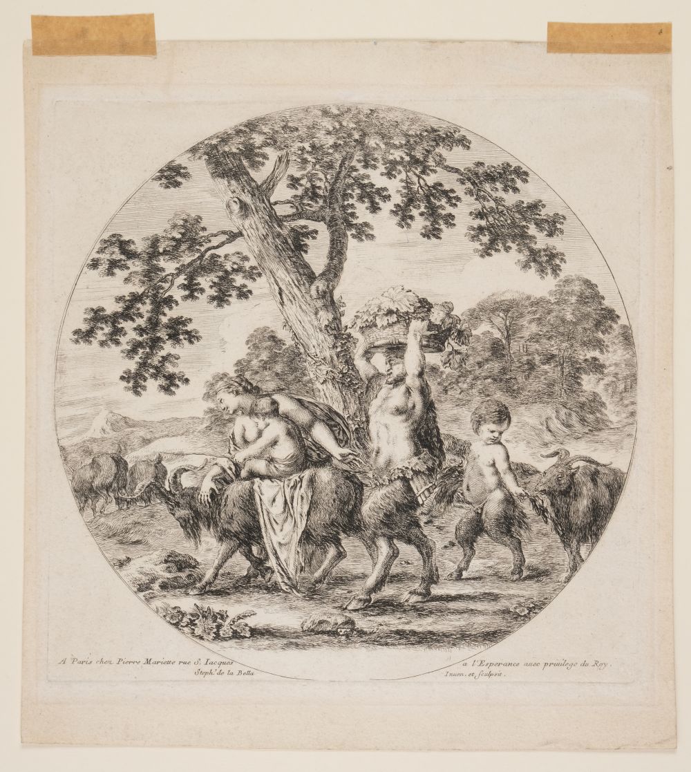 * Della Bella (Stefano, 1610-1664). A Satyr Family Walking - Image 2 of 2