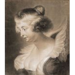 * Van Balen (Jan, circa 1611-1654). Portrait of Helena Fourment, black and white chalk