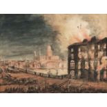 * London. The Fire at The Albion, circa 1820s/30s