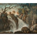 * French School. Landscape with Waterfall, later 18th century