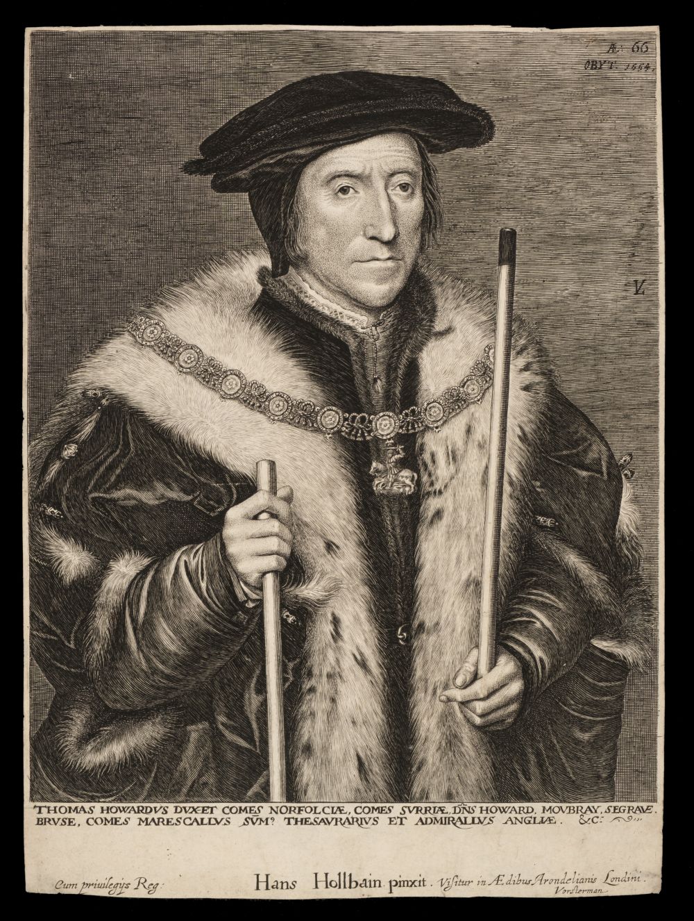 * Vorsterman (Lucas, The Elder, 1595-1675). Thomas Howard, after Hans Holbein, c. 1655