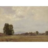 * Houston (George, 1869-1947). Scottish summer landscape with sheep grazing
