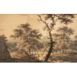 * Serres (Dominic Michael, 1722-1793). Landscape with figures