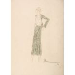 * Guida (John, 1896-1965). Fashion design for a plaid suit, circa 1930