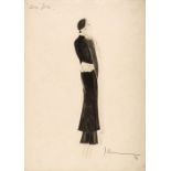 * Guida (John, 1896-1965). Fashion design for a black suit, circa 1930
