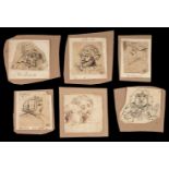 * Esdaile (William, 1758-1837). A collection of 21 pen and ink sketches after Hogarth