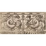 * Beham (Hans Sebald, 1500-1550). Frieze with Two Tritons