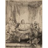* Rembrandt (Harmensz. van Rijn, 1606-1669). Christ at Emmaus: The Larger Plate, 1654