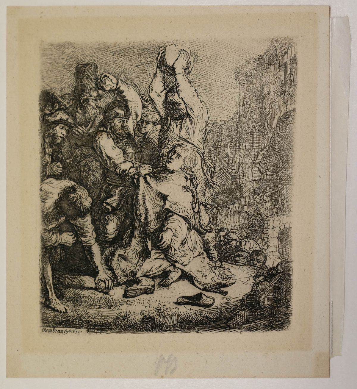 * Rembrandt Harmensz van Rijn (1606-1669). The Stoning of St. Stephen, 1635 - Image 2 of 3