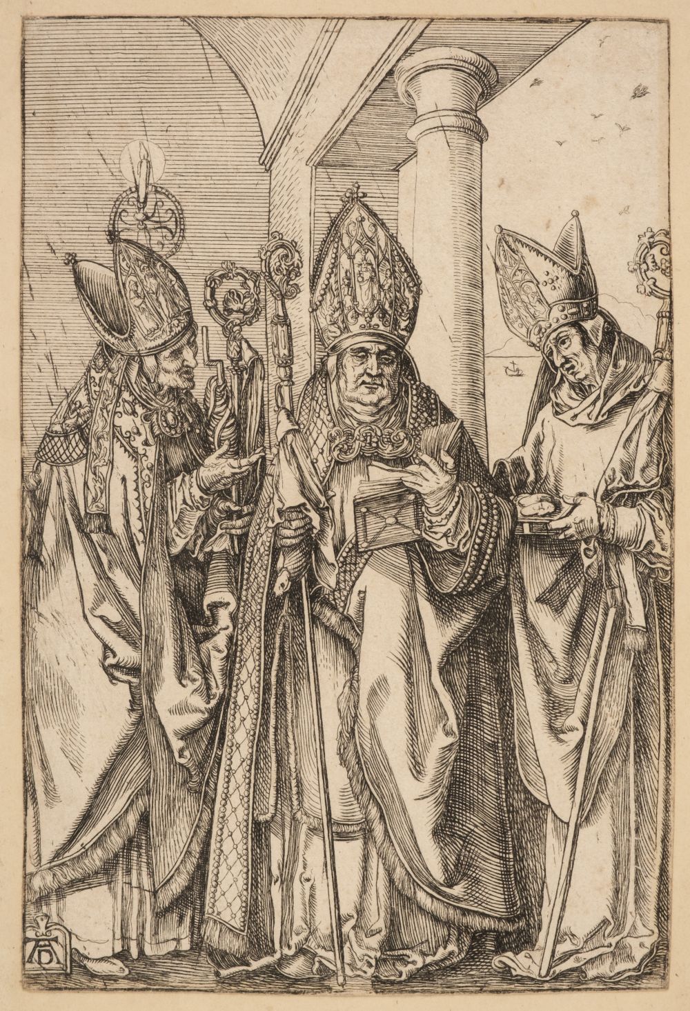 * Durer (Albrecht, 1471-1528). The Three Bishops, Nicholas, Ulrich and Erasmus, circa 1510