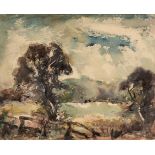 * Dunoyer de Segonzac (André, 1884-1974). Landscape with trees