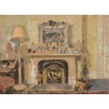 ARR * § Maze (Paul Lucien, 1887-1979). Interior scene with fireplace
