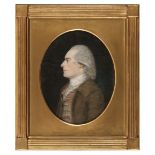 * English School. Oval portrait of a gentleman, circa 1780