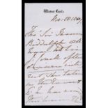 * Victoria (1819-1901). Autograph Letter Signed, ‘The Queen’, Windsor Castle, 28 November 1867