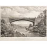 * Haghe (Louis). Galton Bridge. Erected over the new line of the Birmingham Canal at Smethwick, 1826