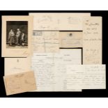 * British Royalty. A miscellaneous selection of signed pieces by various monarchs, etc., 20th centur
