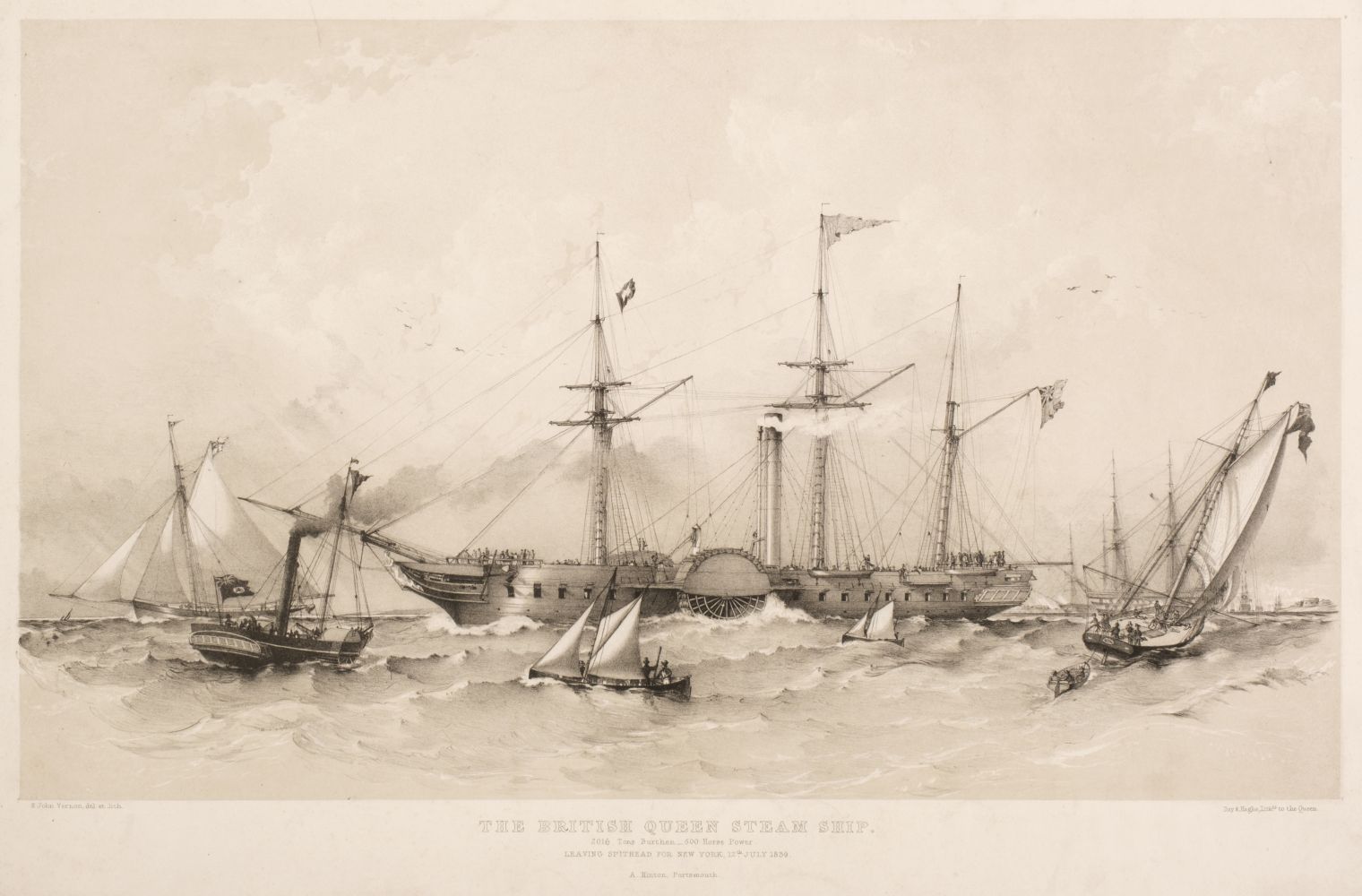 * Vernon (H. J.). The British Queen Steam Ship, circa 1840