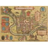 Chester. Braun (Georg & Hogenberg Franz), Cestria (vulgo) Chester Angliae..., 1581