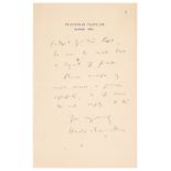 * Macmillan (Harold, 1894-1986), Autograph Letter Signed, ‘Cadogan Place, London, 2 March 1937
