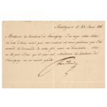 * Frederick I (1754-1816). Letter Signed, ‘Frederic’, Stuttgart, 28 January 1816