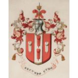 * Heraldry. Grant of arms of Joseph Griggs of Loughborough, 1889